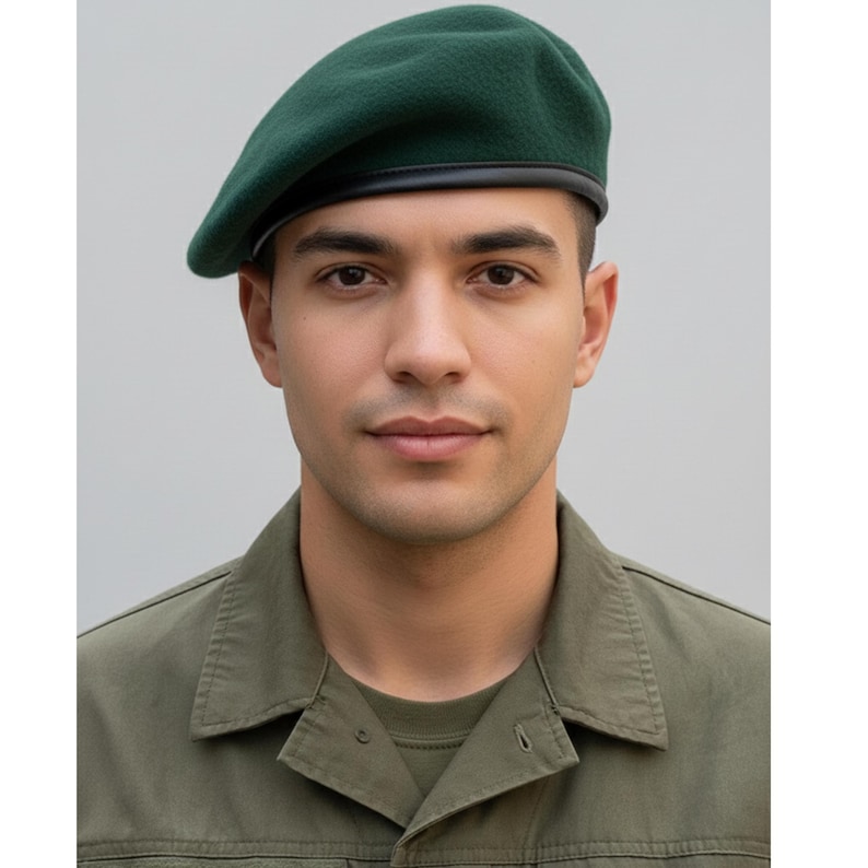 Sivi Wool Parisian Beret - Che Guevara Inspired Army Style French Beret image 8