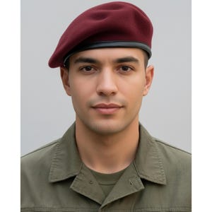Sivi Wool Parisian Beret - Che Guevara Inspired Army Style French Beret image 11