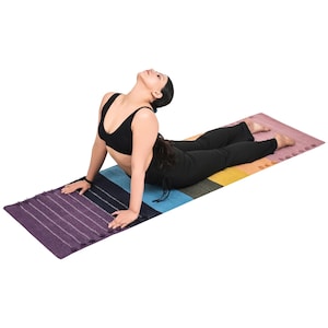 Sivi Herbal Organic Cotton Yoga Mat - Eco-Friendly Hand-Woven Non-Slip Rug - Thick & Comfortable (24”x72”x7mm) for Home Fitness and Yoga