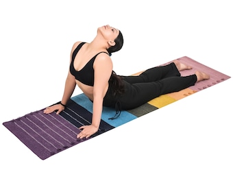 Sivi Herbal Organic Cotton Yoga Mat: Handvävd miljövänlig matta - Chakra Energy