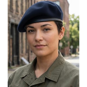Sivi Wool Parisian Beret - Che Guevara Inspired Army Style French Beret image 6