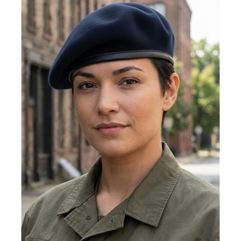 Sivi Wool Parisian Beret - Che Guevara Inspired Army Style French Beret image 6