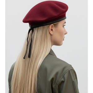 Sivi Wool Parisian Beret - Che Guevara Inspired Army Style French Beret image 13