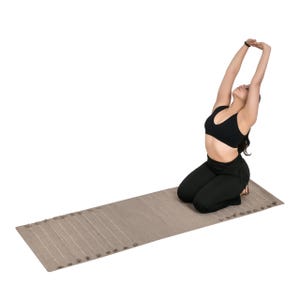 Sivi Herbal Organic Cotton Yoga Mat – Eco-Friendly, Hand-Woven, Non-Slip Natural Yoga Rug for Meditation & Fitness (2 x 6 Feet) - Clay