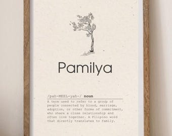 Pamilya Filipino Family Wall Art: Minimalist Home Decor (Digital Download)