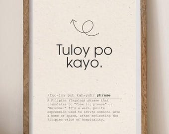 Tuloy Po Kayo Filipino Welcome Sign: Minimalist Home Decor (Digital Download