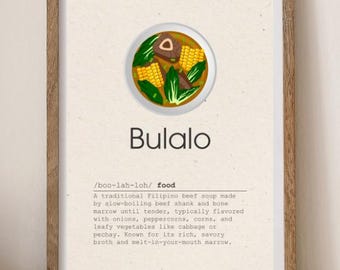 Bulalo Filipino Food Art Print: Minimalist Kitchen Decor (Digital Download
