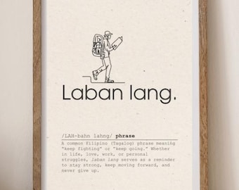 Laban Lang Filipino Wall Art: Tagalog Decor, Printable Motivation (Digital Download)