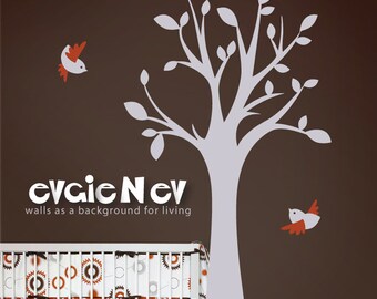 Tree with Birds - Birdland - Vinyl Decal for Children - TRBL020L