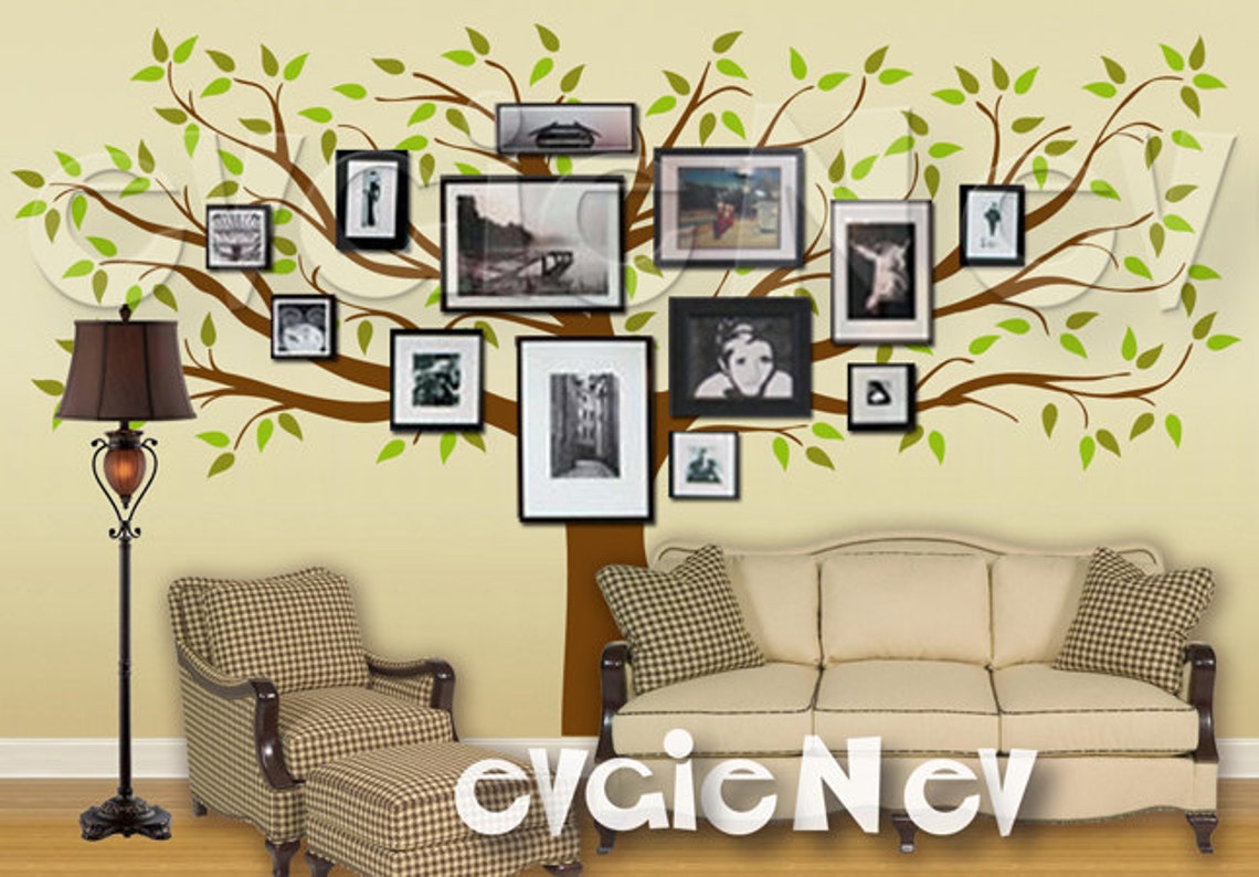 Family Tree Wall Decal Picture Frame Wall Decals Wall Etsy