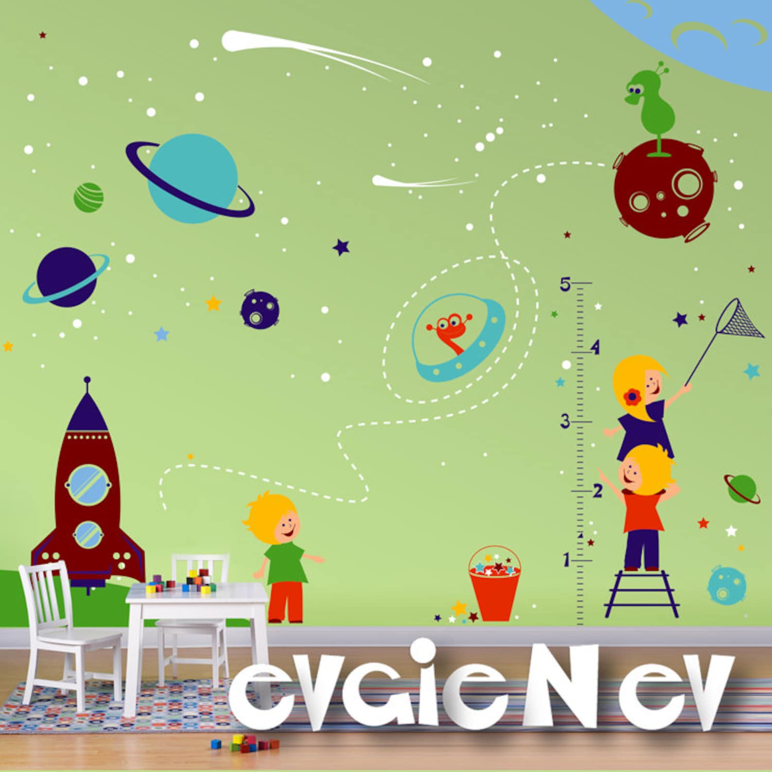 Space Wall Decals Nursery Boy Space Wall Stickers With Etsy