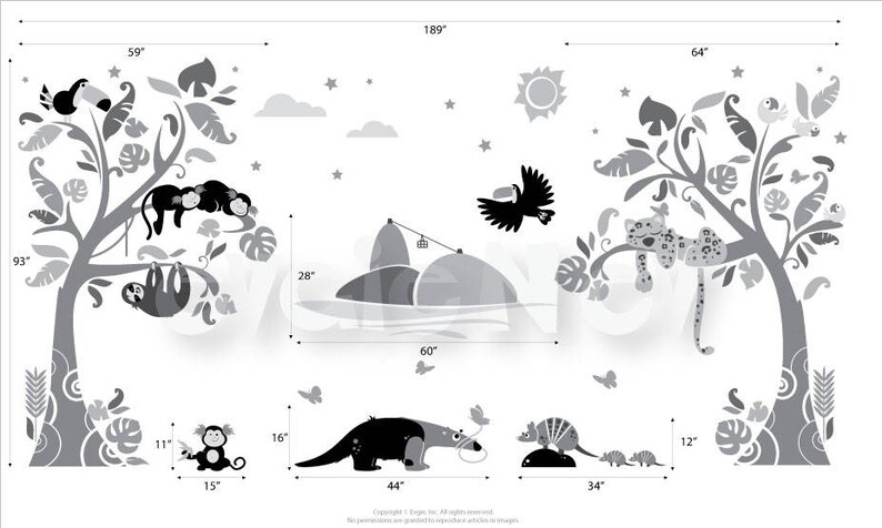 Monkeys Jaguar Armadillo Blue Macaw and Anteater  Children image 4