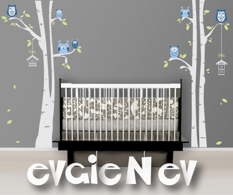 Enchanted Owls Forest Wall Decals Nursery Wall Stickers for Etsy