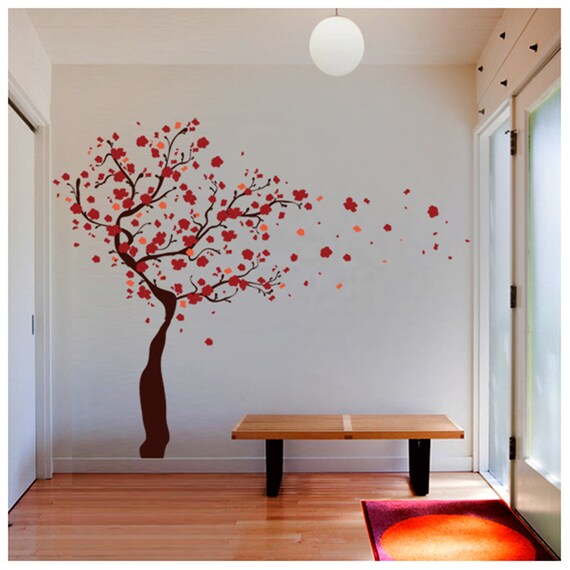 Wall Decals Tree Wall Decal With Blossoms Wall Stickers Etsy