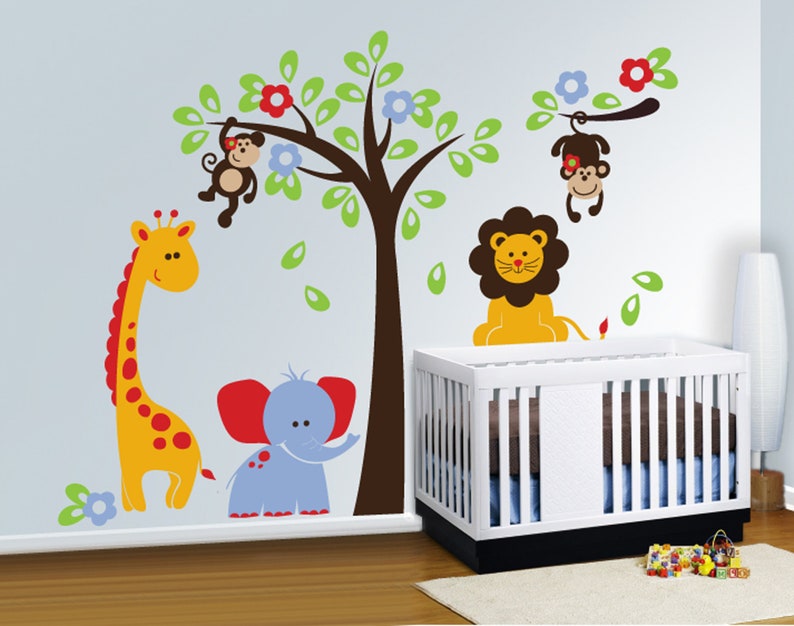 Nursery Wall Decals Baby Wall Decal Safari Wall Decal Etsy