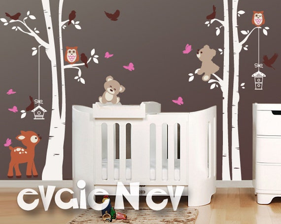 teddy bear wall stickers baby nursery