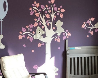 Nursery Wall Decals - Teddy Bears Wall Decals - Baby Nursery Wall Stickers -  PLTBRS030