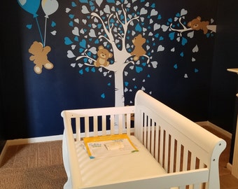 Sweetheart Valentine's Bears Wall Decals - LOVE Wall Decals - Hearts Boys & Girls Nursery - PLTBRS020