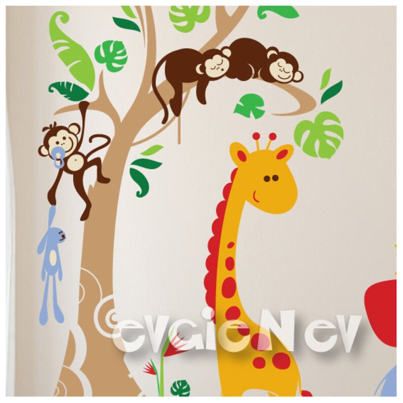 Jungle Safari Wall Decals Baby Wall Decals Nursery Wall Etsy UK