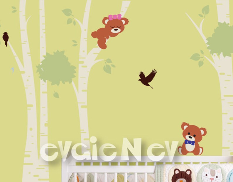 Bears Wall Decals Nursery Wall Decals Baby Nursery Decal Etsy