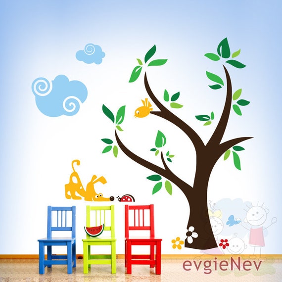 Children Wall Decal Wall Sticker Kids Decal Curious Dog and Etsy