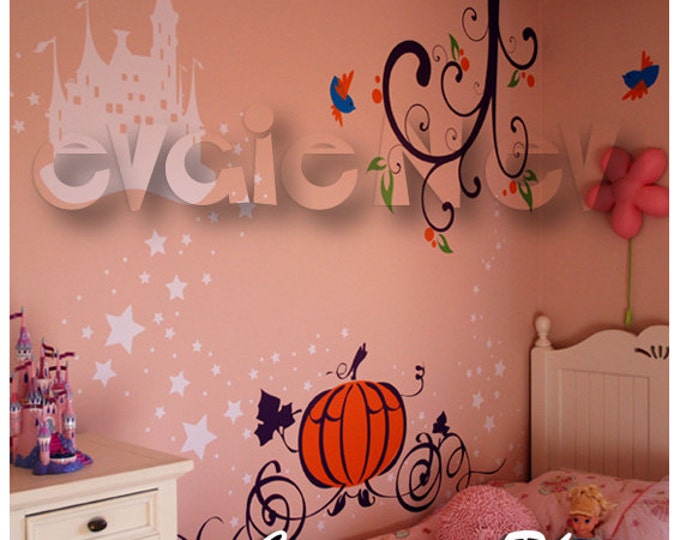 Princess Castle Wall Decals Cinderella Magical Stickers With Etsy
