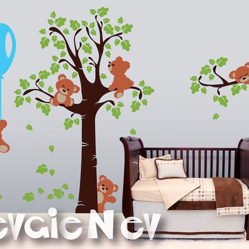 Adorable Teddy Bears Wall Decal Nursery and Baby Nursery Etsy