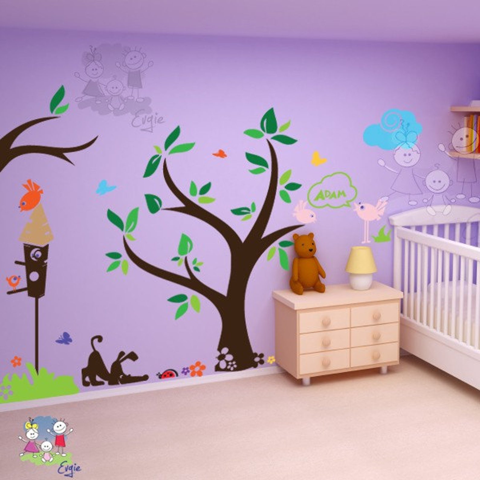 Children Wall Decal Wall Sticker Nursery Decals in the Yard Etsy