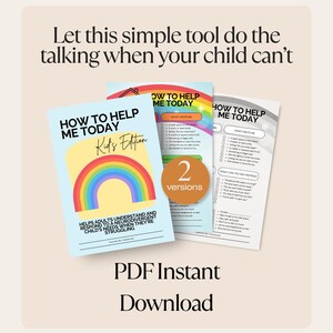 Kids Mental Health Printable | How to Help Me Today Checklist | Emotional Regulation Tool | Autism ADHD Support | Calm Corner Resource