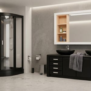 3D-modelpakket badkamer | STL-bestanden voor 3D-printen | Miniatuur badkamermeubels | Poppenhuisdecoratieset | Interieurelementen blender