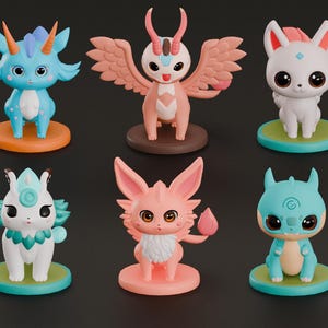 Süßer Drache 3D Modell | STL Digitaler Download | Druckbare Fantasy Kreatur | Kawaii Drache Figur | Blender Dateien | Baby Drache Spielzeug STL