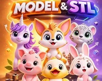 Cute Characters 3D Model Pack | STL Files for 3D Printing | Cartoon Toy Collection | Blender Character Assets | Printable Mini Toys