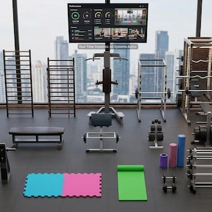 Pacote de arquivos STL para equipamentos de ginástica, acessórios de fitness para impressão 3D, máquinas de treino em miniatura, adereços para dioramas, modelos de academia doméstica, arquivos para Blender.
