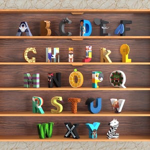 3D Alphabet Letters Model, Upper Lowercase ABC for Learning Toys, Printable Letter Blocks, Classroom & Craft STL Files