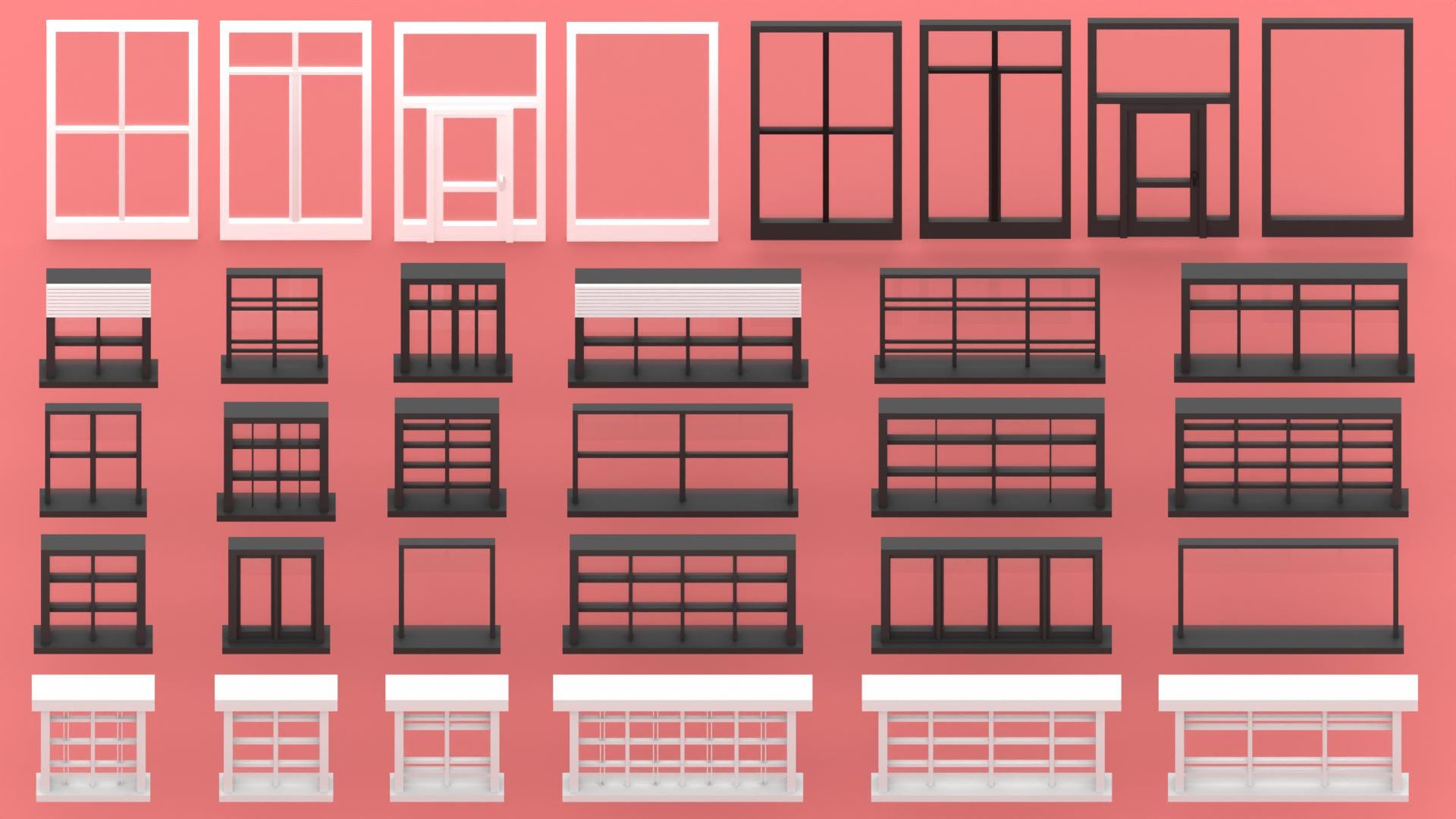 Window Stl Windows 3D Model Pack | STL Files for 3D Printing | Dollhouse ...