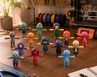 3D-modelpakket Toon-personage | STL-bestanden voor 3D-printen | Leuke tekenfilmfiguren | Blender-game-items | Miniatuurspeelgoed