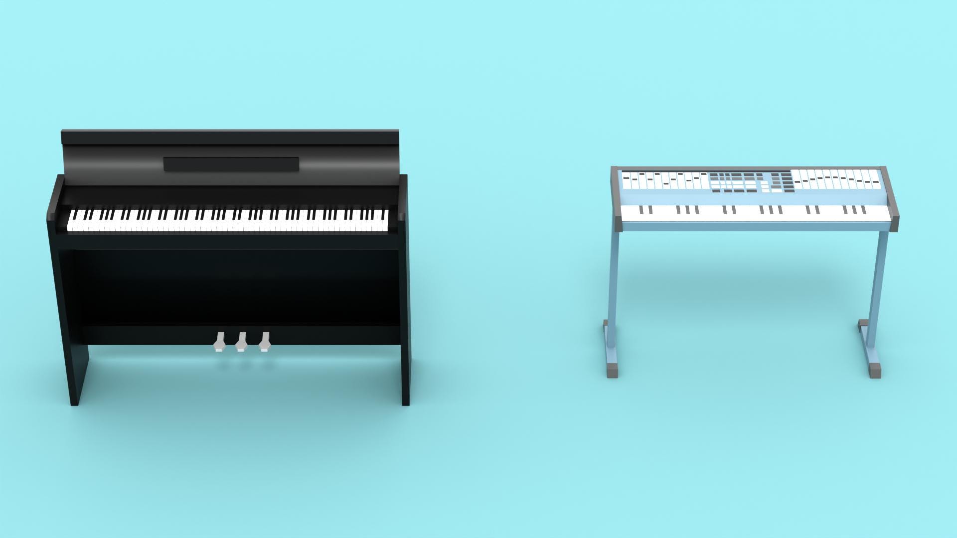 Musical Instruments STL Pack, 3D Printable Piano Guitar Drum Set ...