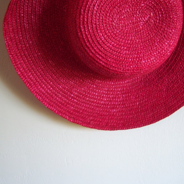 Vintage Red Garden Straw Hat Home Decor New Orleans Vintage Shop Holiday Retro Vintage Fashion