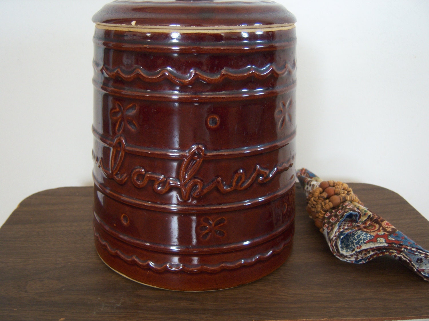 Vintage Brown Cookie Jar Etsy
