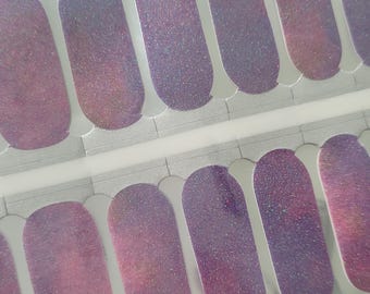 Purple Aura Nail Polish Wraps | Quick Manicure Nail Art | DIY Nails | Luxury Nail Stickers | Classy Press On Look