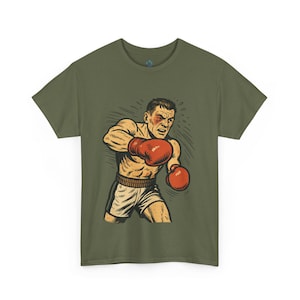 Vintage Boxing T-Shirt: Retro Fighter Graphic, Heavy Cotton Tee