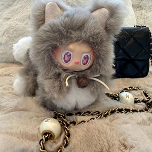OOAK modified Labubu/ Zimomo Figure - Luxury Nine-tailed Fox nature