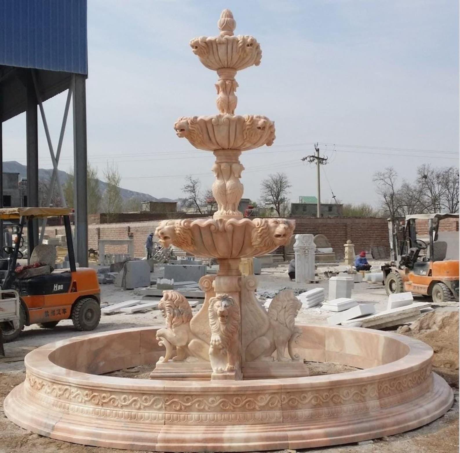 Marble Garden Water Fountain | Handcrafted Outdoor Fountain | Marble Fountain | Water Feature | Luxury Gift Idea | Home Décor