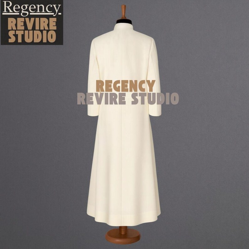 Ivory Roman Cassock, Clergy Robe, Priest Vestment, Liturgical Church Costume