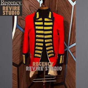 British 18th Century King Regiment Coat - Officer Uniform - Men&#39;s Custom Tailored Coat - Military Uniform - British Soldiers Uniform