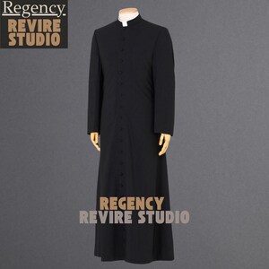 Black Roman Cassock, Clergy Robe, Priest Vestment, Catholic Church Costume