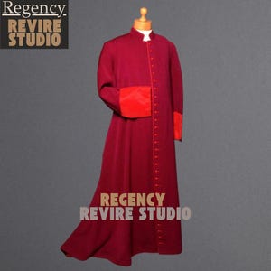 Batina masculina estilo romano - Veste tradicional do clero - Manto sacerdotal personalizado - Traje da igreja católica - Traje clerical gótico