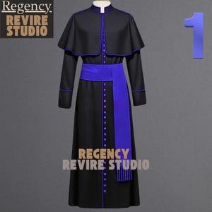 Batina de padre católico de edição limitada - Veste tradicional do clero - Manto litúrgico personalizado - Traje de padre da igreja - Batina do clero