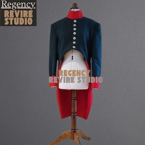 Men&#39;s 18th Century Dragoon Coat | Revolutionary War Costume | Custom Tailored Military Jacket | Historical Reenactment | Victorian Fashion