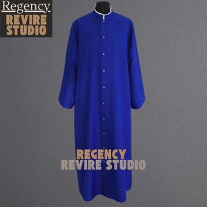 Blue Bishop Costume -Clergy Cassock - Traditional Catholic Vestment - Custom Tailored Liturgical Robe - Priest Church Attire - Roman Cassock